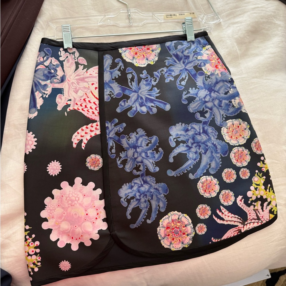 Cynthia Rowley Black and Blue Mini Skirt